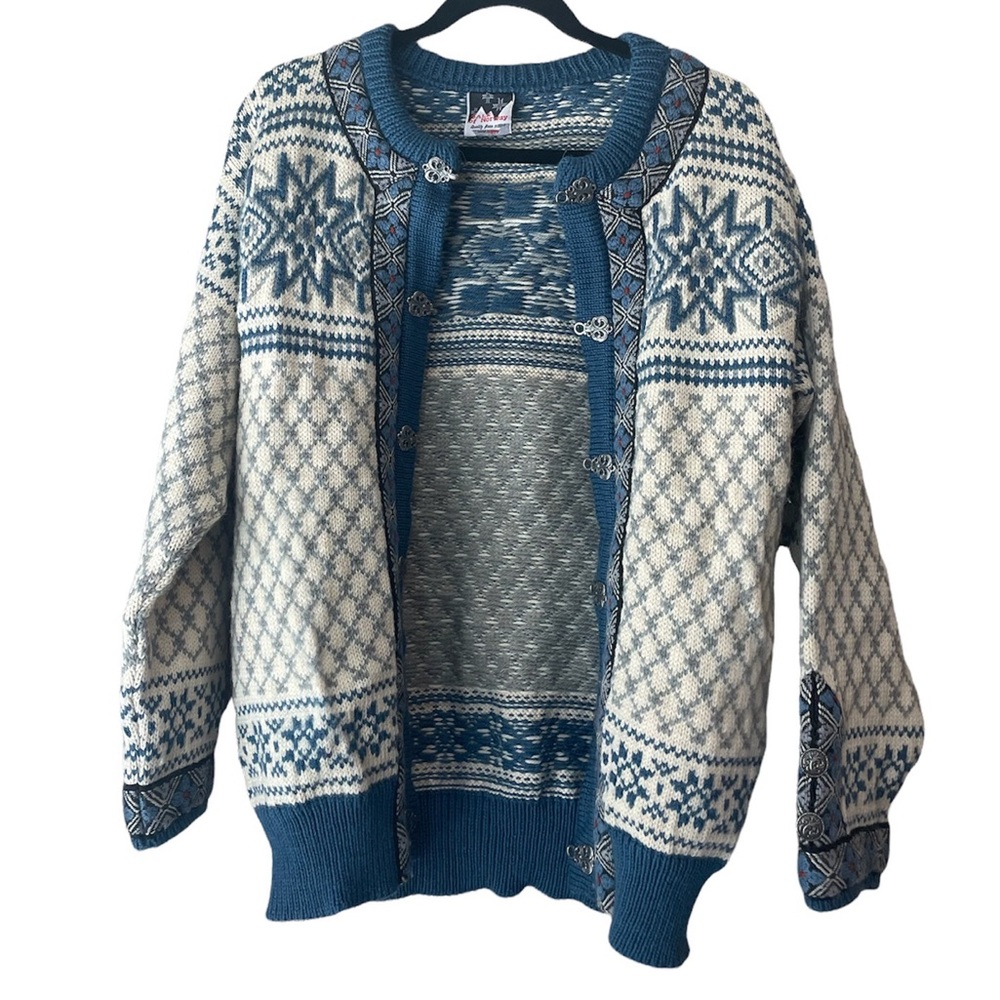 Dale of Norway Fair Isle Cardigan Sweater Size 42 Medium